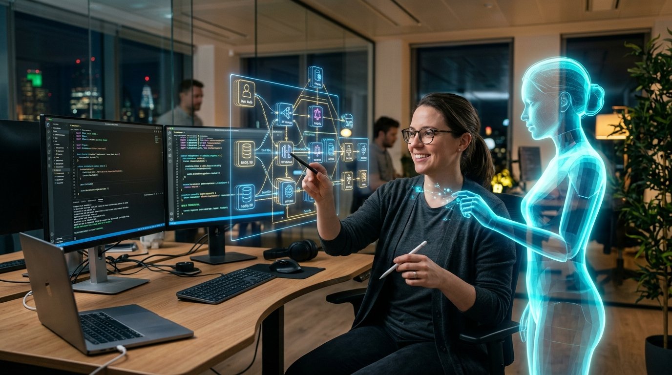 AI Agent and Human Developer Collaborating on Software Architecture
