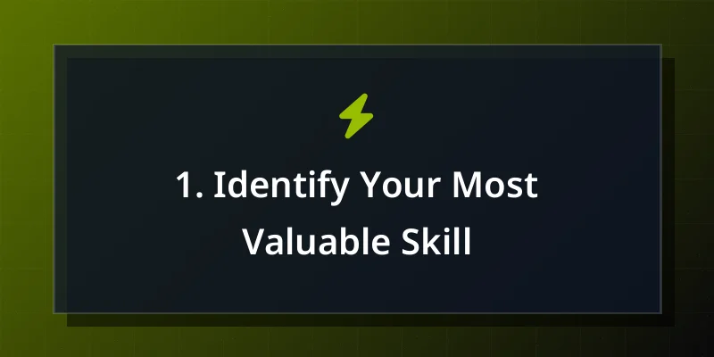 1. Identify Your Most Valuable Skill