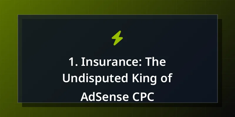1. Insurance: The Undisputed King of AdSense CPC
