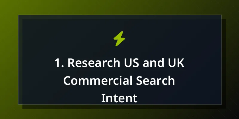 1. Research US and UK Commercial Search Intent