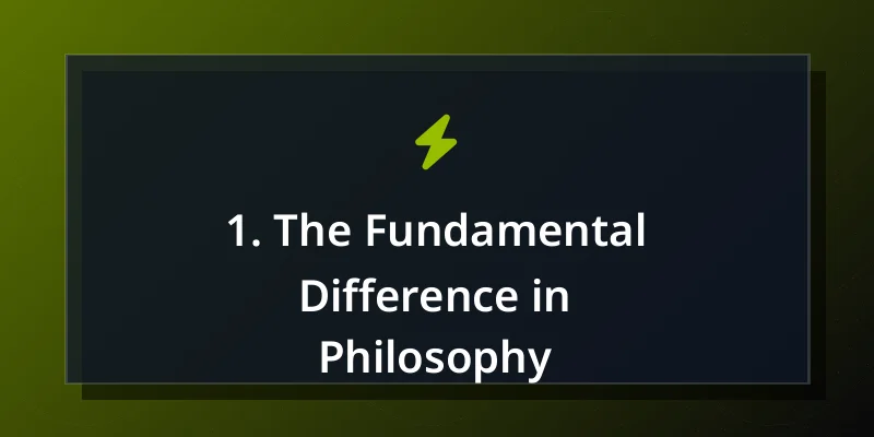 1. The Fundamental Difference in Philosophy