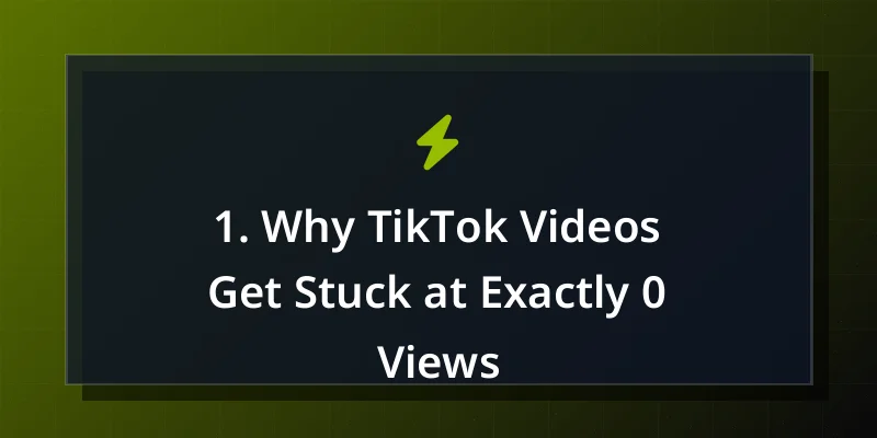 1. Why TikTok Videos Get Stuck at Exactly 0 Views