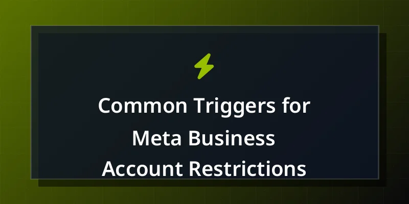 Common Triggers for Meta Business Account Restrictions