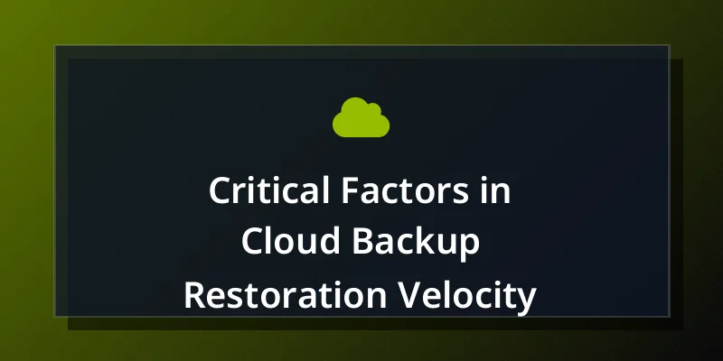 Critical Factors in Cloud Backup Restoration Velocity