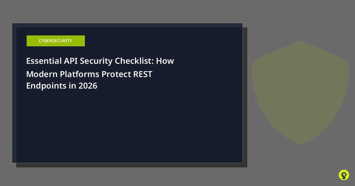 Essential API Security Checklist: How Modern Platforms Protect REST Endpoints in 2026