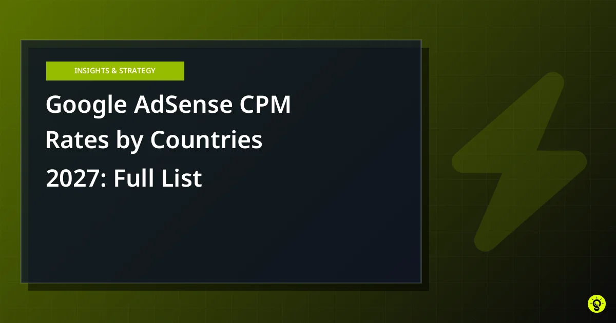 Google AdSense CPM Rates by Countries 2027: Full List