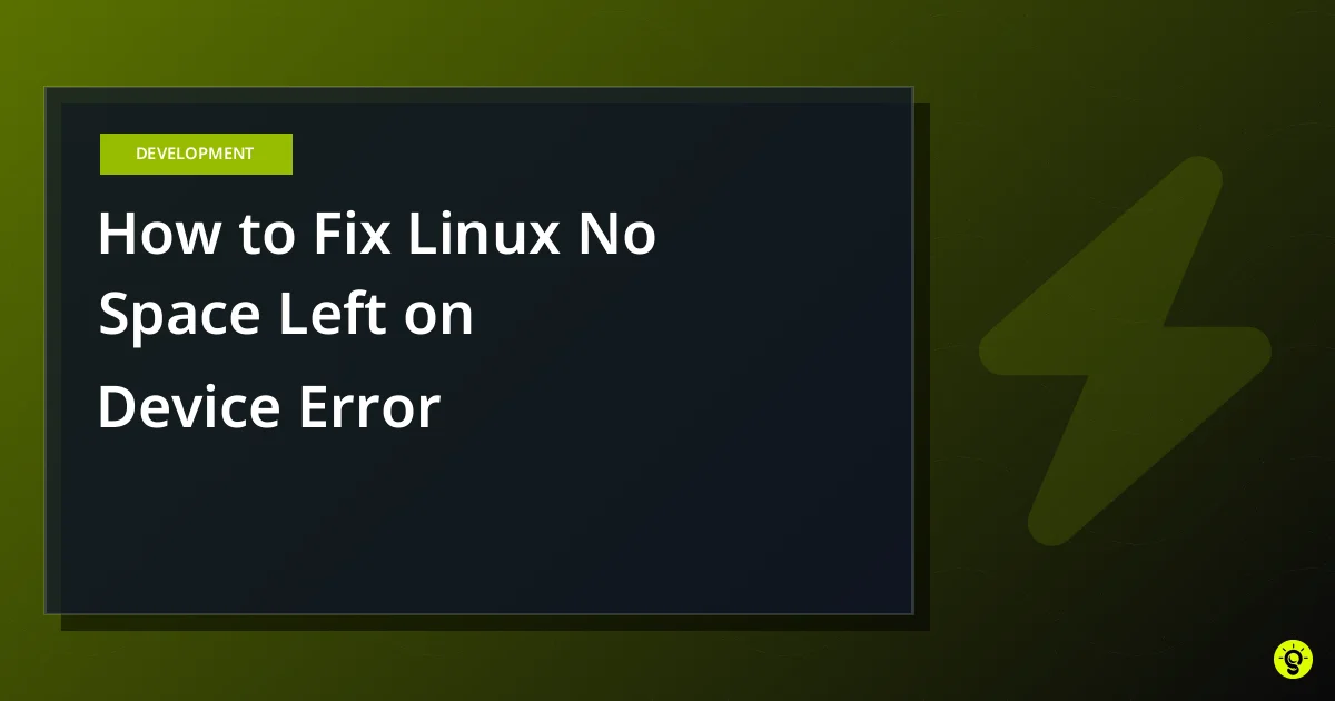 How to Fix Linux No Space Left on Device Error