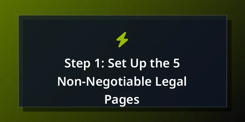 Step 1: Set Up the 5 Non-Negotiable Legal Pages