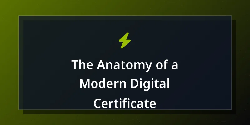 The Anatomy of a Modern Digital Certificate